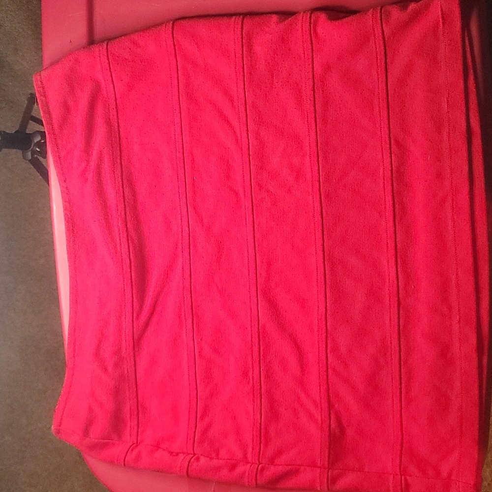 Red mini skirt